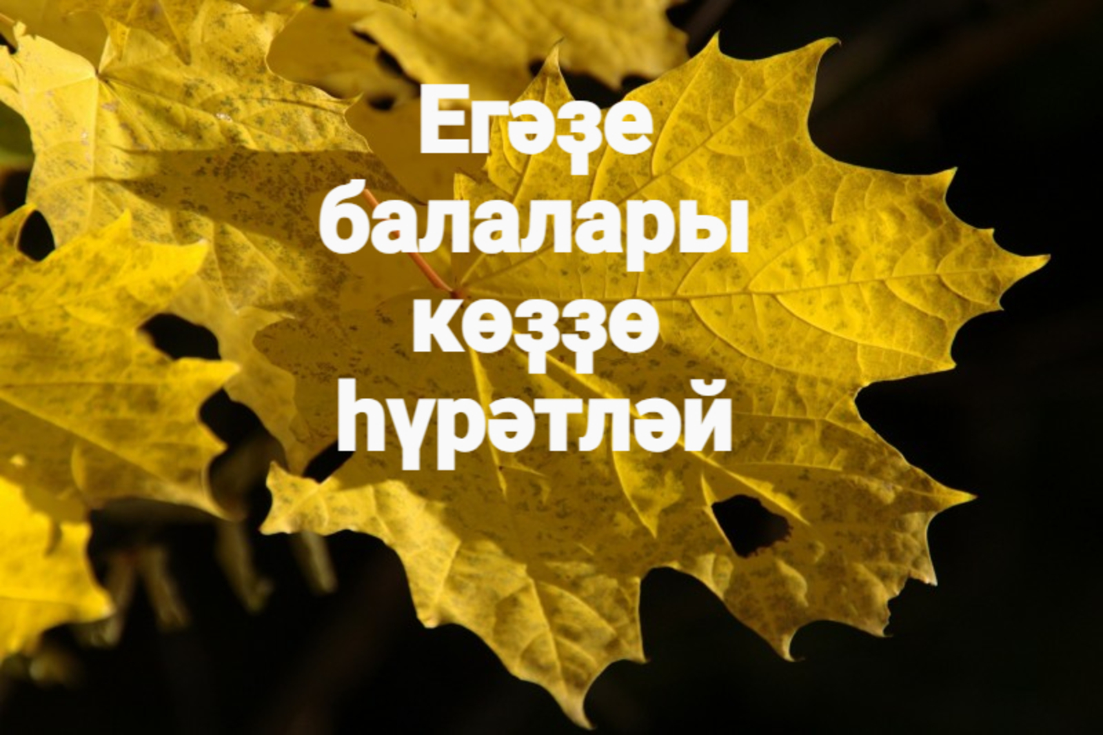 Егәҙе балалары көҙҙө һүрәтләй